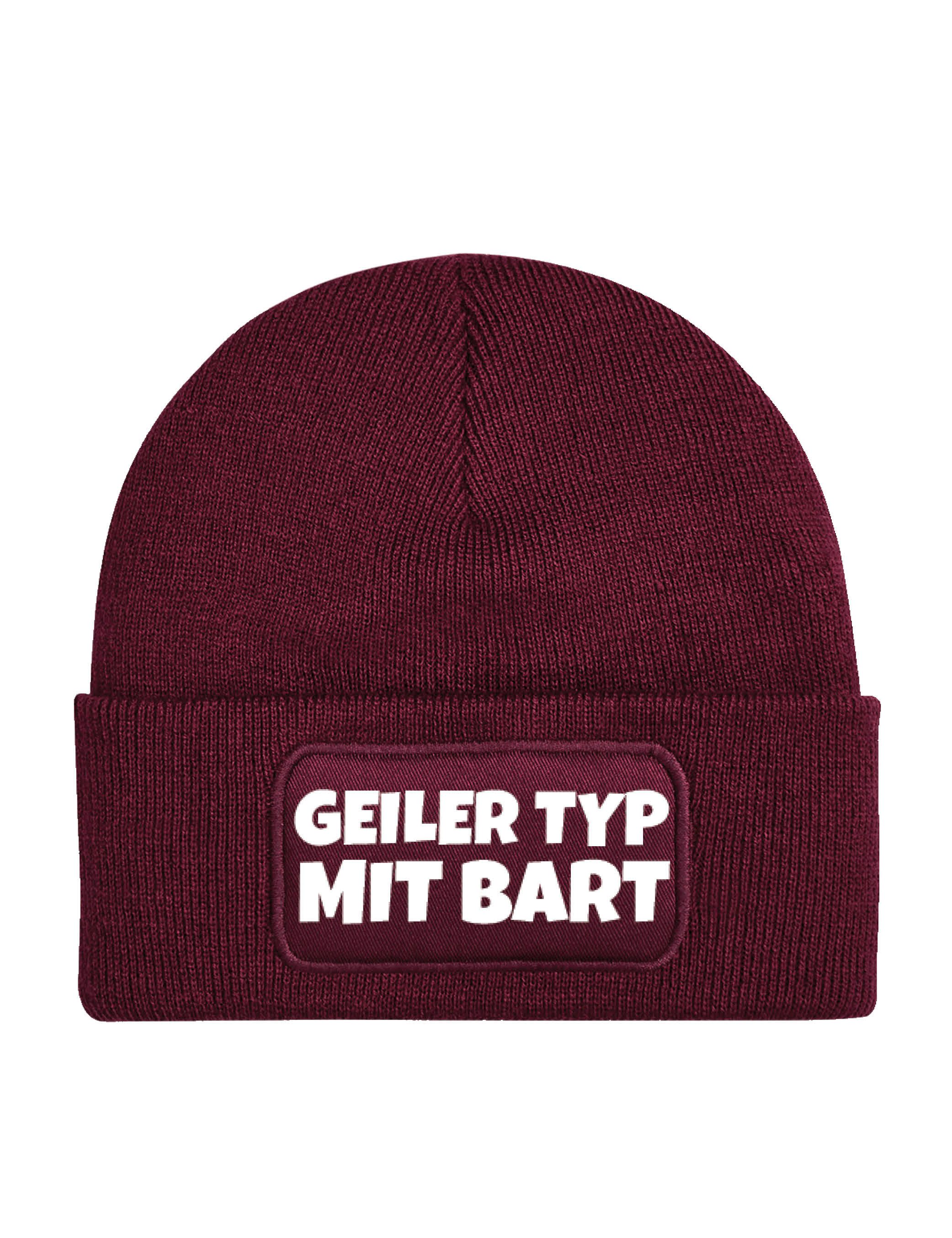 Beanie Herren & Damen unisex Mütze Beanie Geiler Typ Mit Bart Print Statement