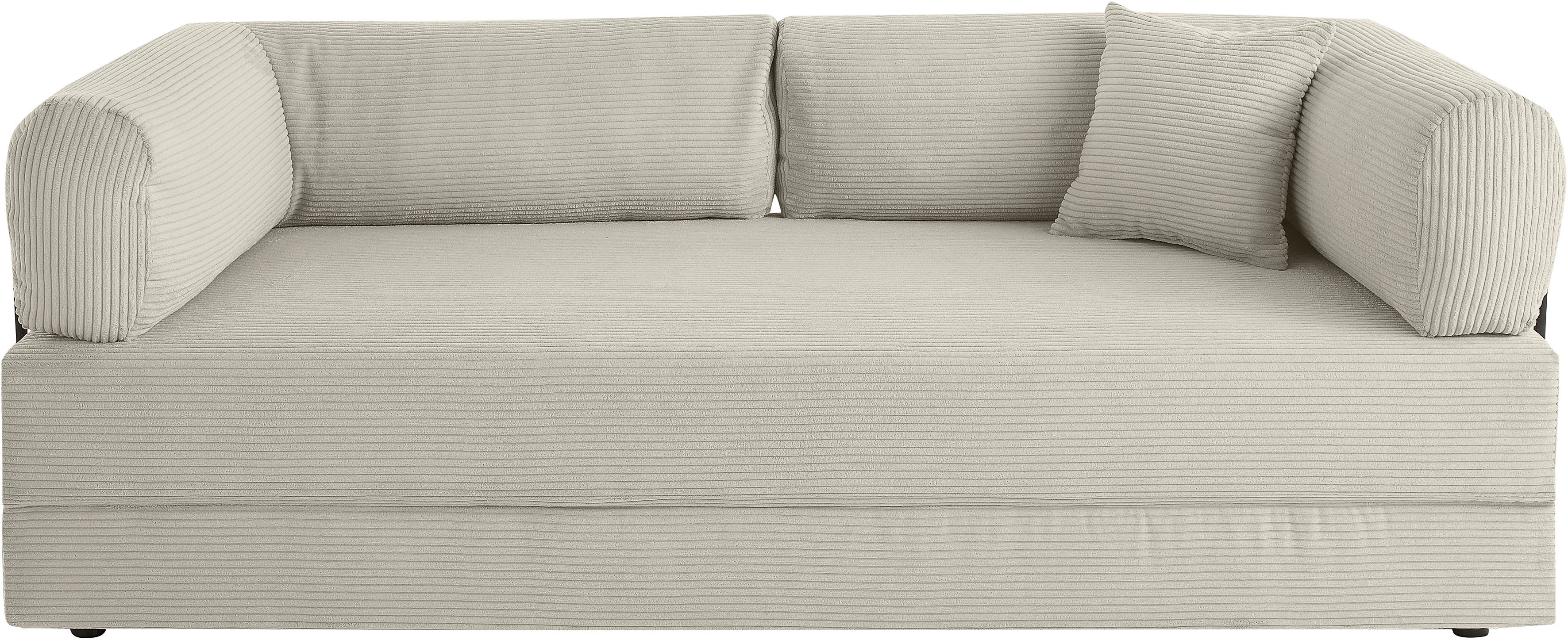 homsy by Ana Johnson Schlafsofa Folda Dauerschläfer, B: 206 cm, Liegefl. 181x198 cm, mit Bett-/Schlaffunktion, inkl. 1x Zierkissen, Tonnentaschenfederkern