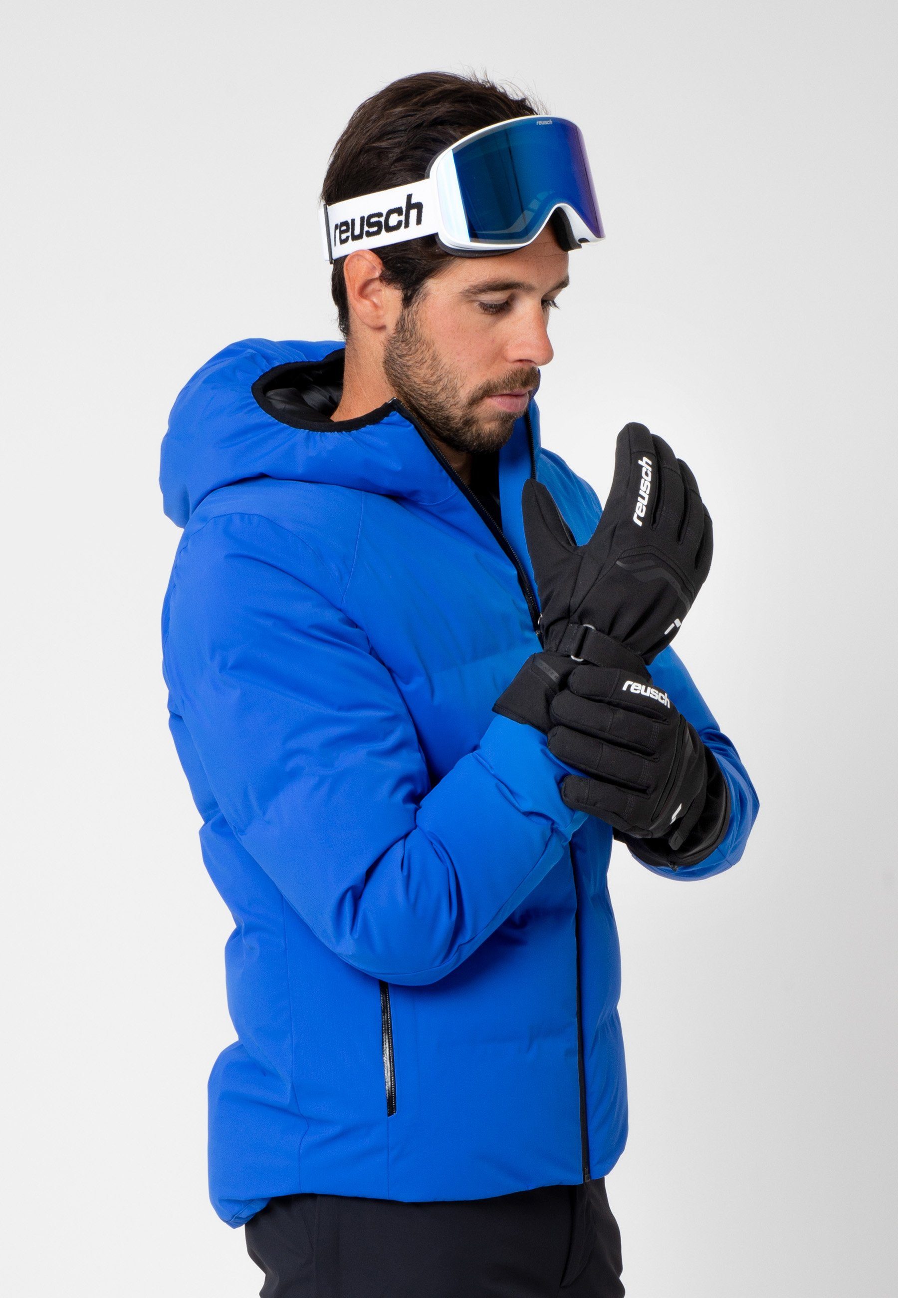 Reusch und Skihandschuhe weiß-schwarz wasserdicht R-TEX® Primus warm, XT atmungsaktiv sehr