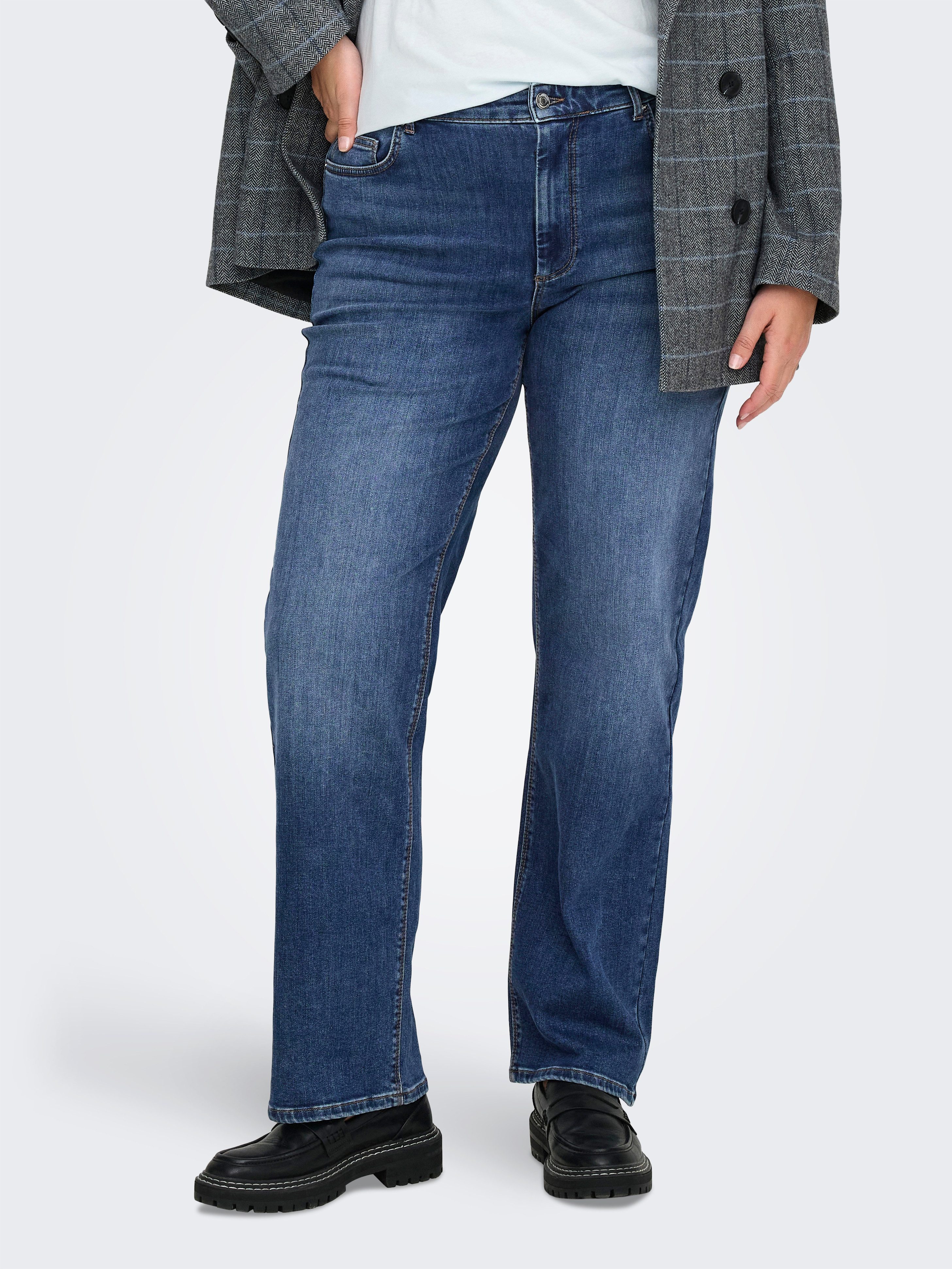 ONLY CARMAKOMA Straight-Jeans CARWILLY MID STRAIGHT DNM TAI021 günstig online kaufen