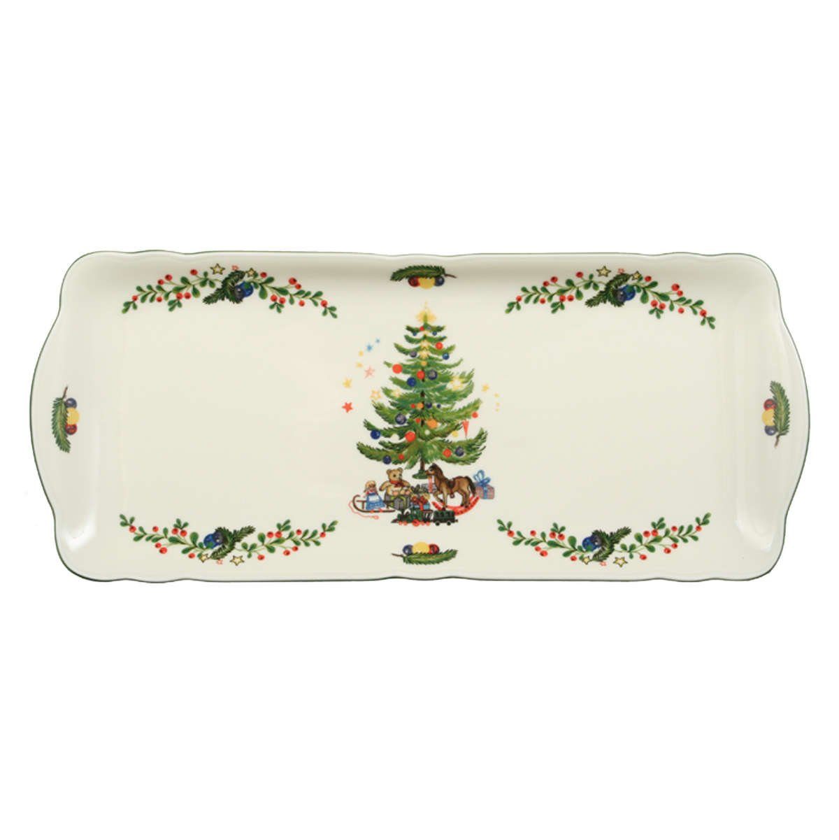 Seltmann Weiden Kuchenplatte Marie-Luise Weihnachten Weihnachtsgeschirr, Porzellan, 35 cm