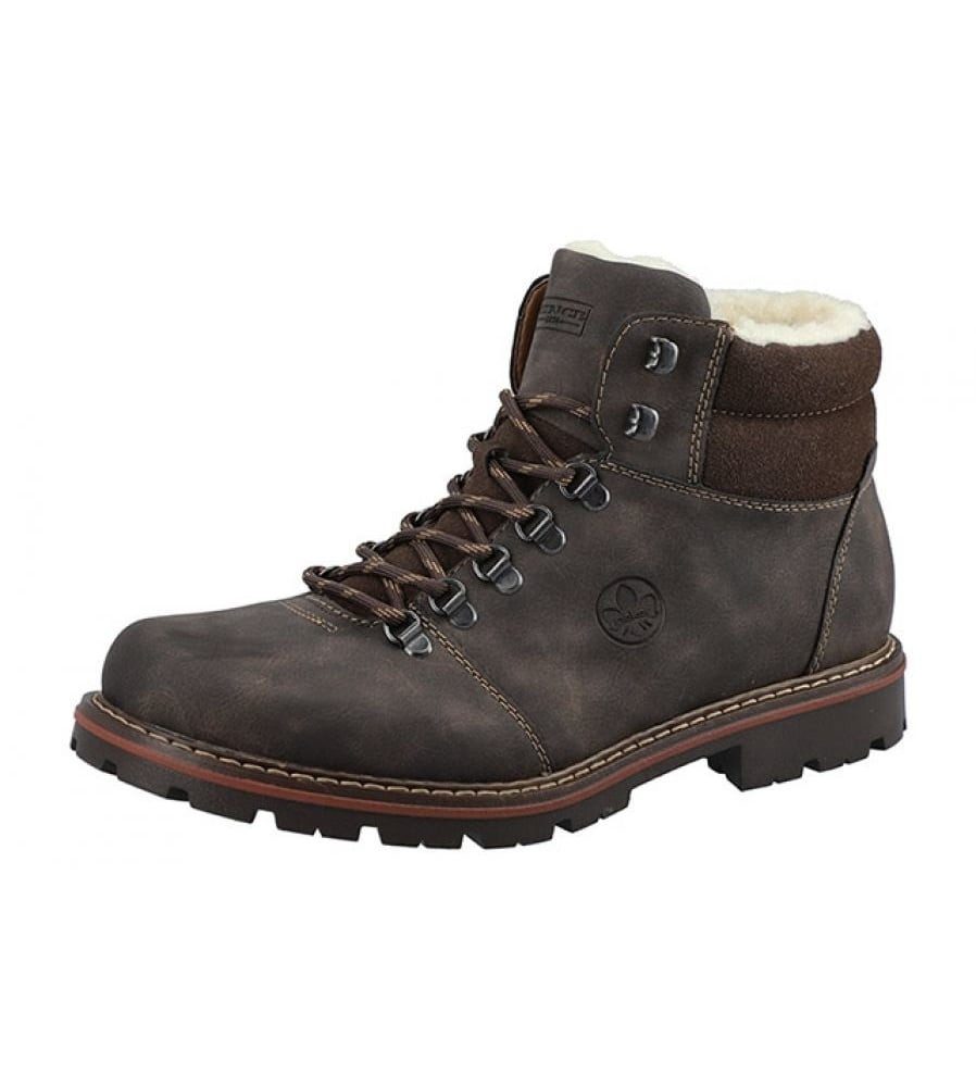 Rieker 37733-26 (Schnürstiefel mit Innenfutter) braun Herren Winterstiefel