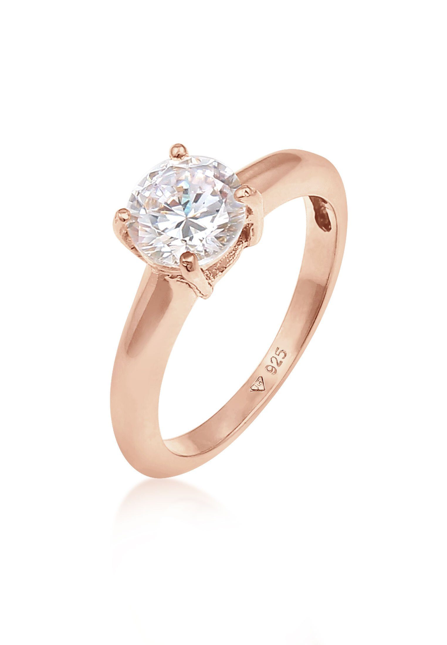 Elli Fingerring Solitär Klassisch Zirkonia Verlobung 925 Silber günstig online kaufen