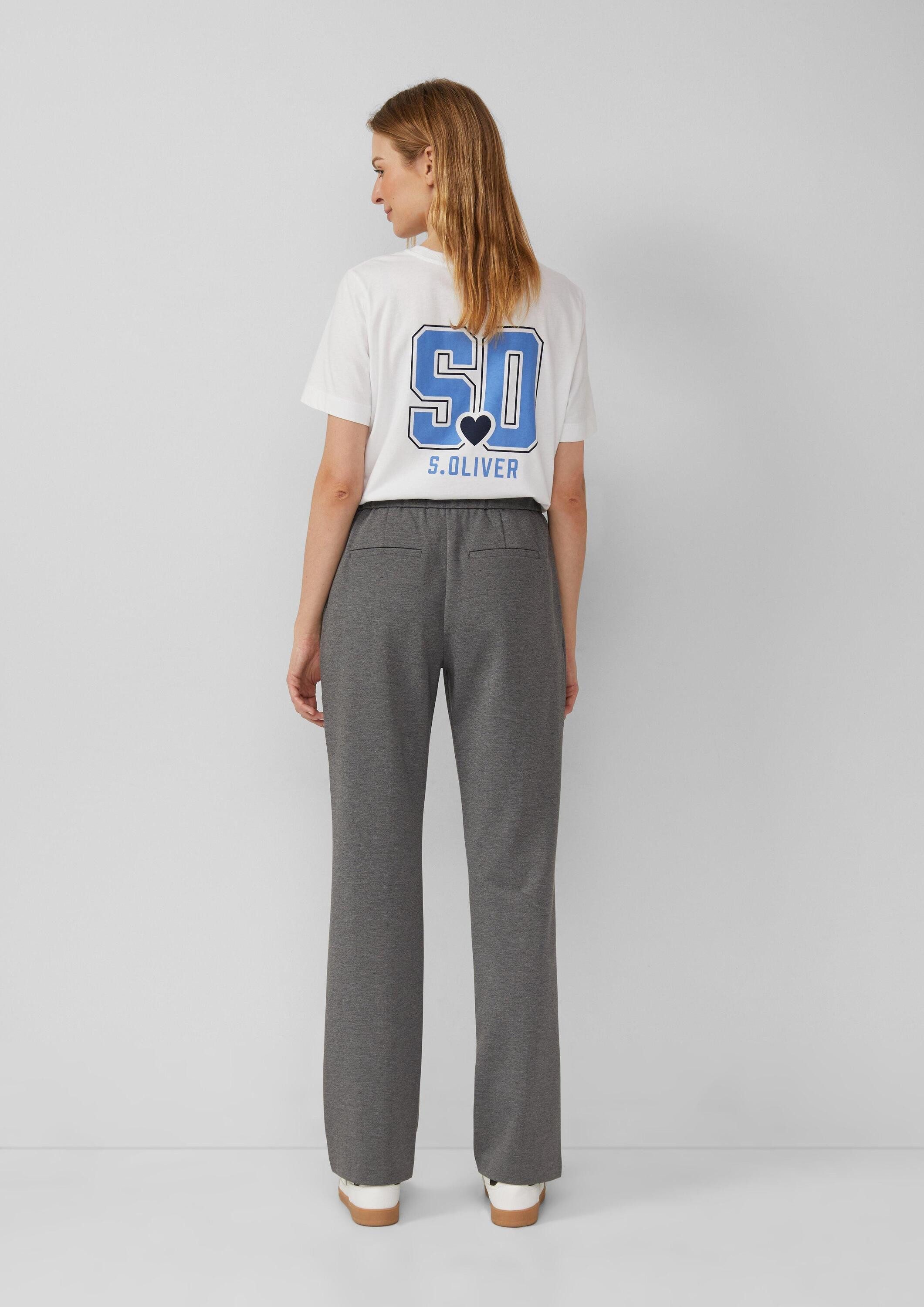 s.Oliver Chinos Hose Interlock-Jogpants mit Straight Leg