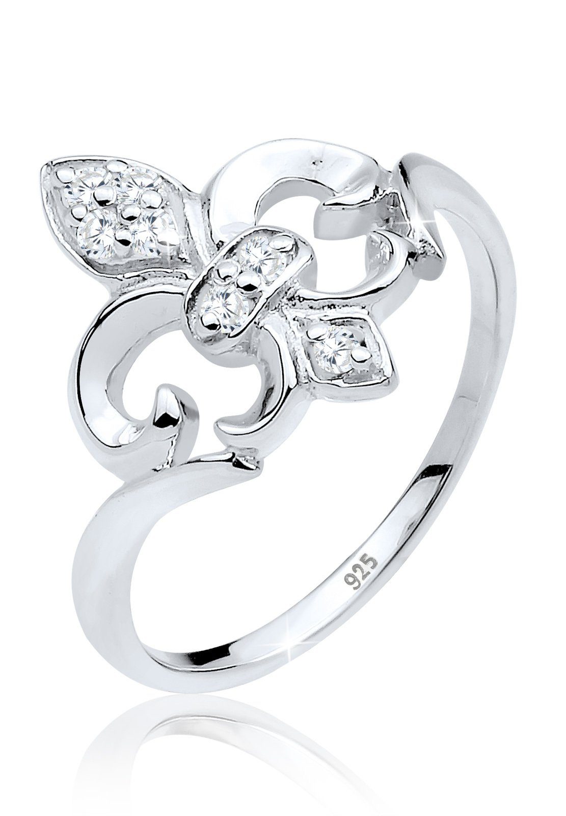 Elli Fingerring Lilie Zirkonia 925 Silber, günstig online kaufen