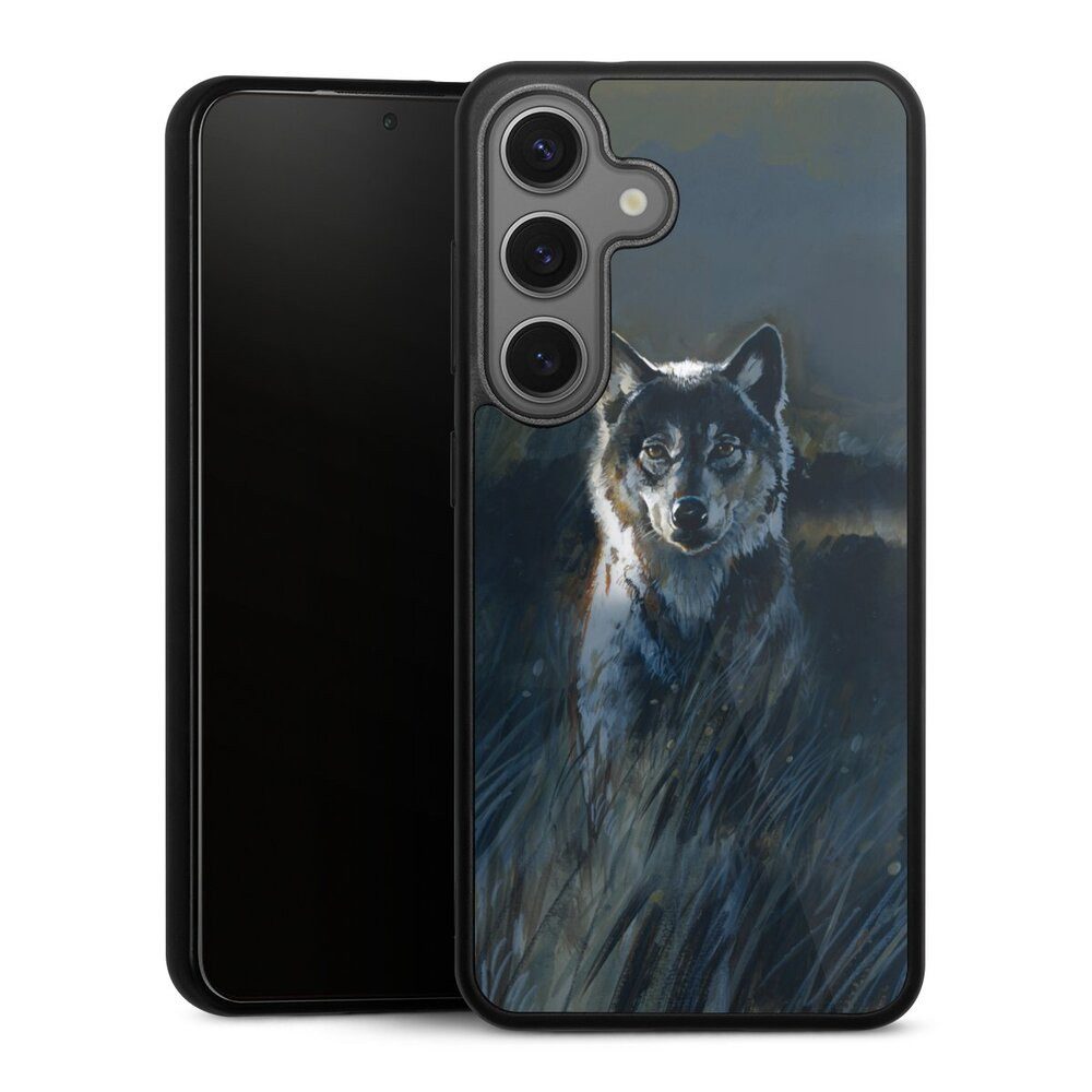 DeinDesign Handyhülle Wolf Natur Malerei Wolf 2, Samsung Galaxy S25 Gallery Case Glas Hülle