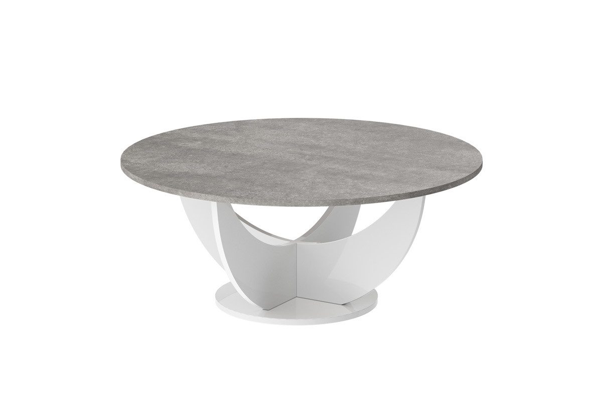 designimpex Couchtisch Design HRC-111 Hochglanz Wohnzimmertisch Rund Tisch ?100 cm x 45 cm