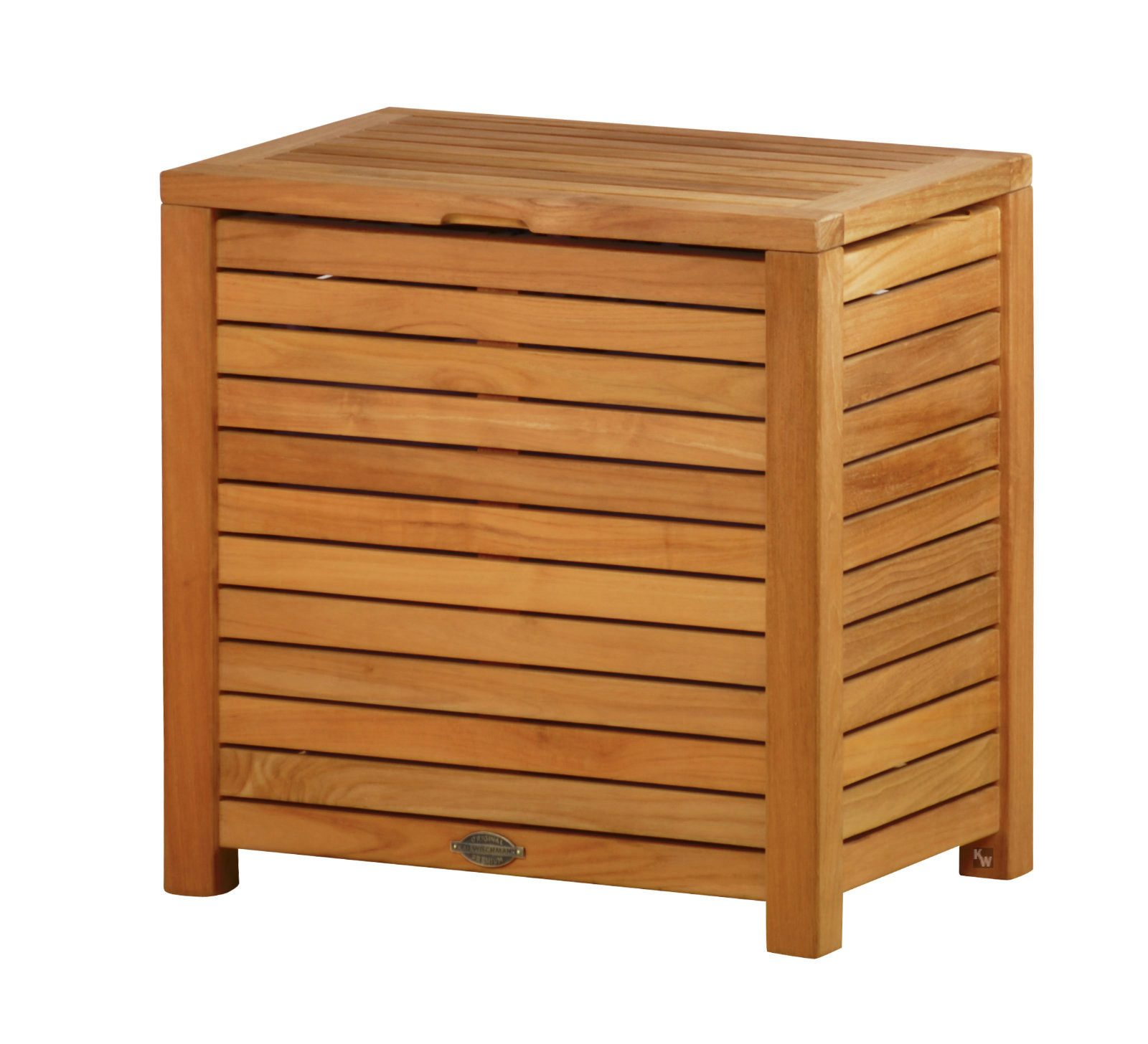 Kai Wiechmann Wäschebox Wäschekorb Holz Vito, Premium Truhe aus Holz, mit Deckel, Massivholz, 60 x 40 cm