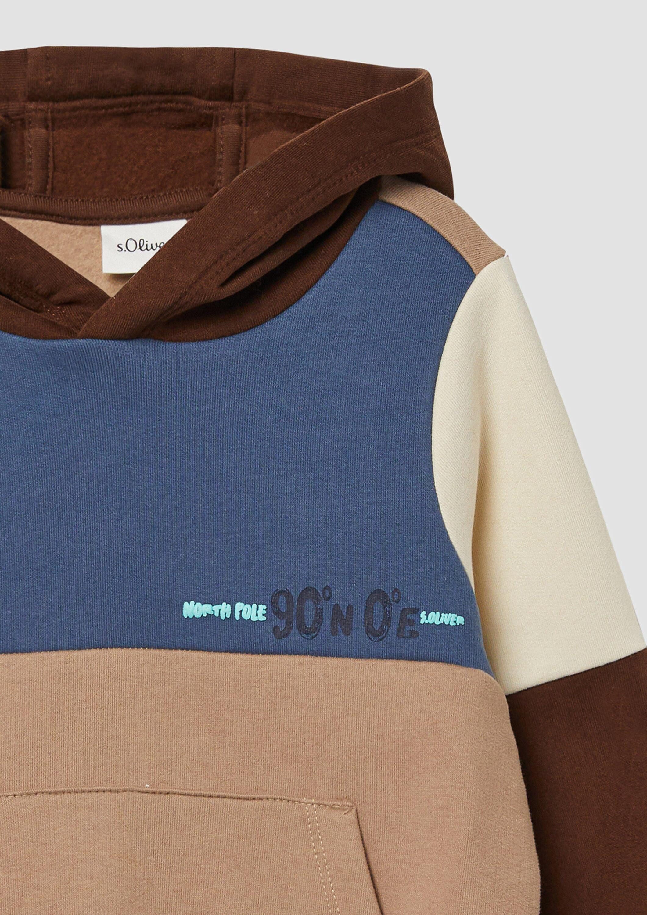 s.Oliver Sweatshirt Sweatshirt Kuscheliger Hoodie mit Colourblocking – Bild 4 von 4