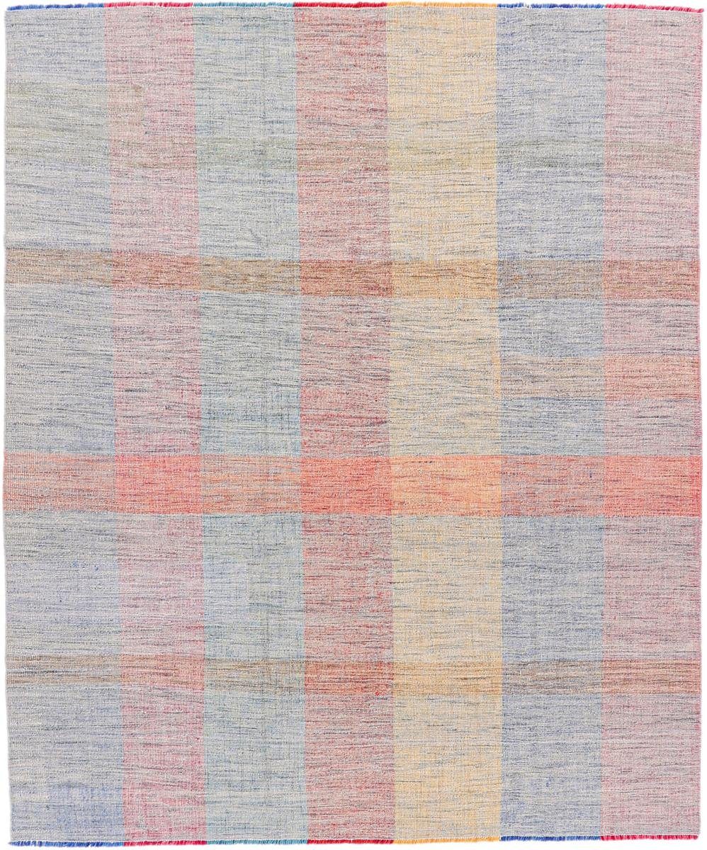 Orientteppich Kelim Afghan Rainbow 246x293 Handgewebter Orientteppich, Nain Trading, rechteckig, Höhe: 3 mm