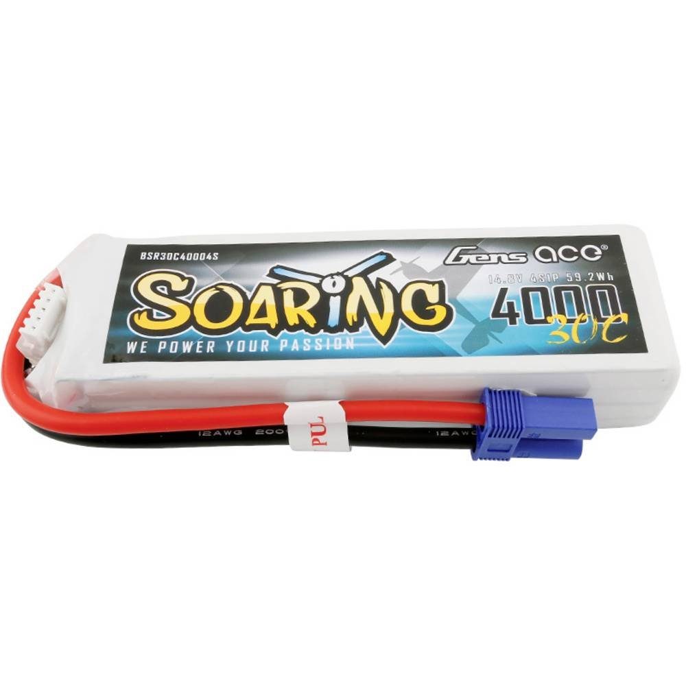Akku Lipo Pack 4000mAh 4S1P ace Gens Battery Soaring 30C 14.8V