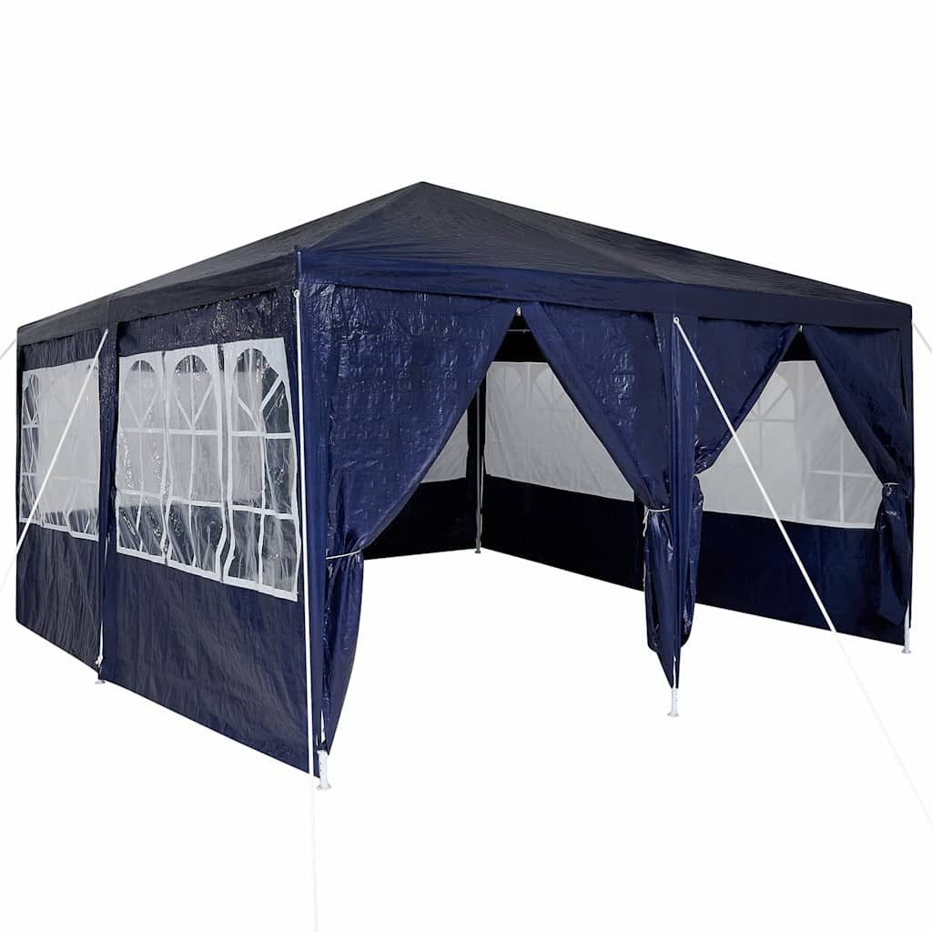 vidaXL Partyzelt Party-Zelt Blau 400 x 400 x 266 cm Polyethylen