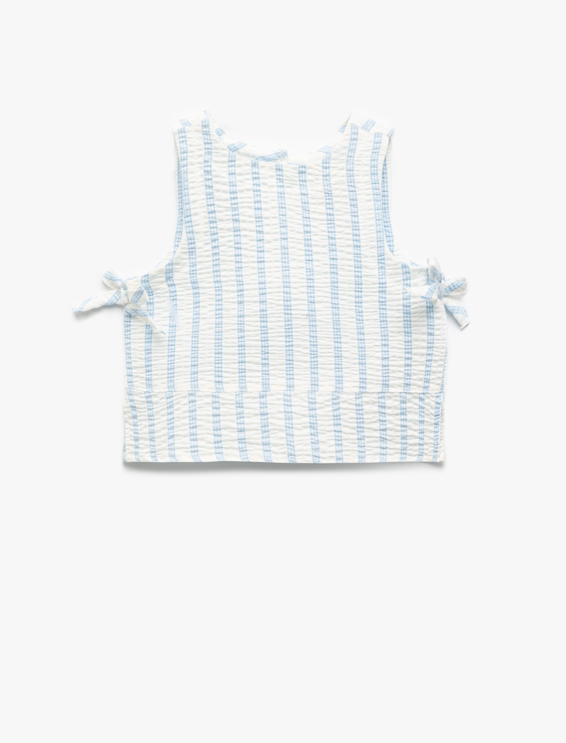 Koton Kurzarmbluse Koton Viskose-Crop-Top Mit Schleifen