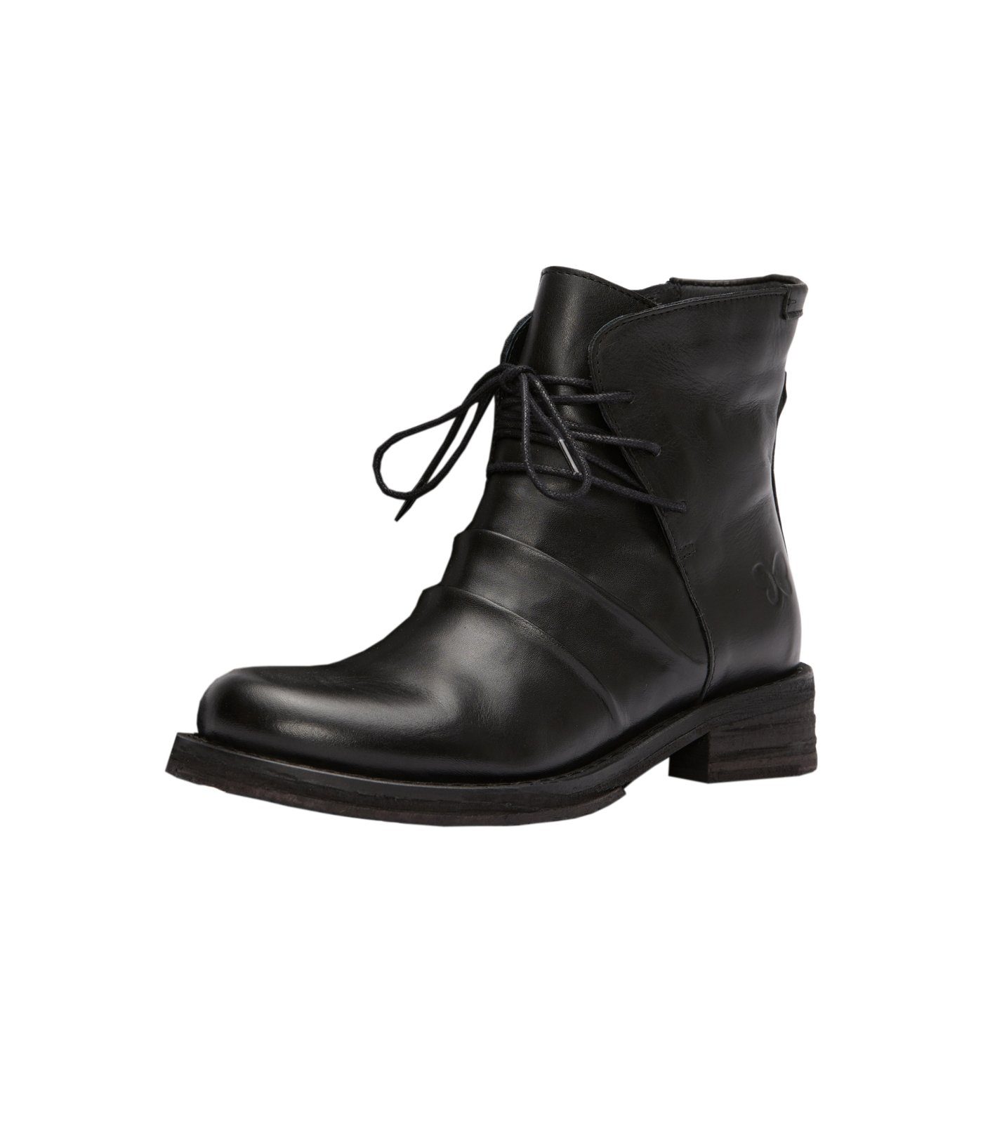 Schnürstiefelette Leder Black Stiefelette Felmini