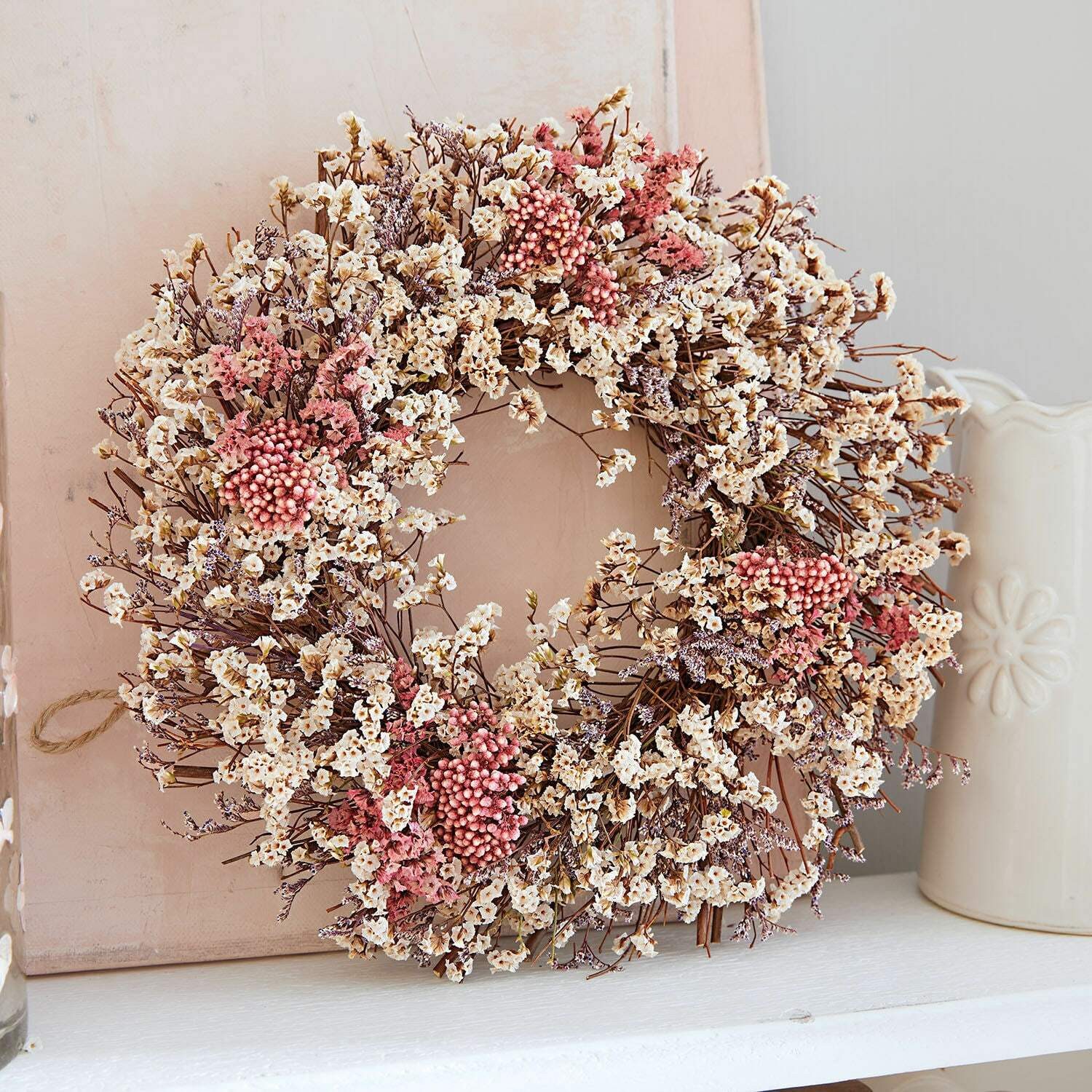 Mirabeau Dekokranz Trockenblumenkranz Jovilique weiß/rosa günstig online kaufen