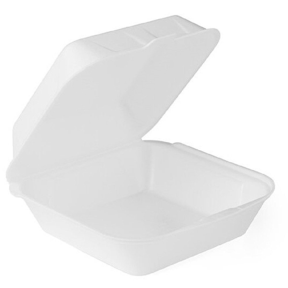 SWS Lunchbox Hamburgerboxen XL XPS 185x185x80 mm weiß laminiert 300 Stk.