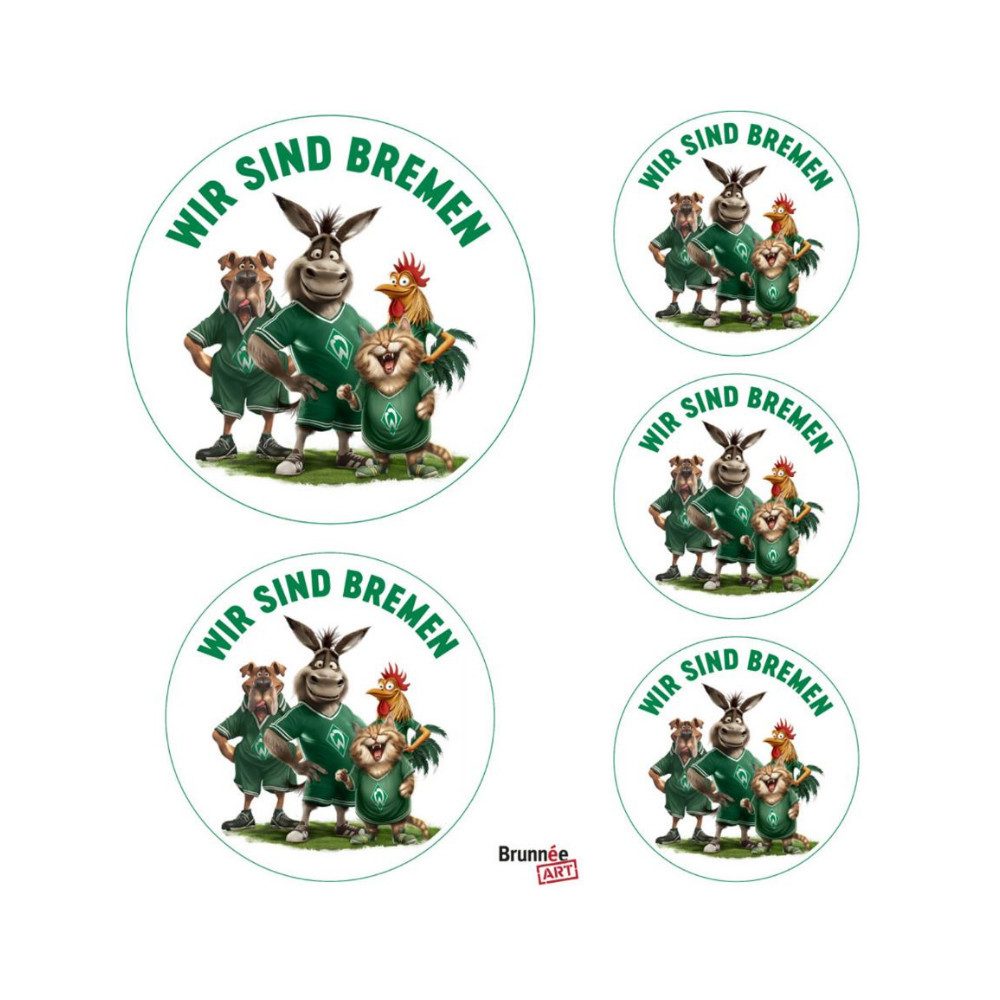 Werder Bremen Aufkleber SV Werder Bremen Aufkleber-Set Wir sind Bremen