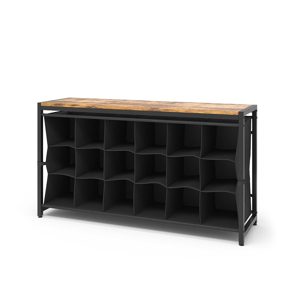 Schuhregal Fyrk, Eiche rustikal, 100 x 54.5 cm