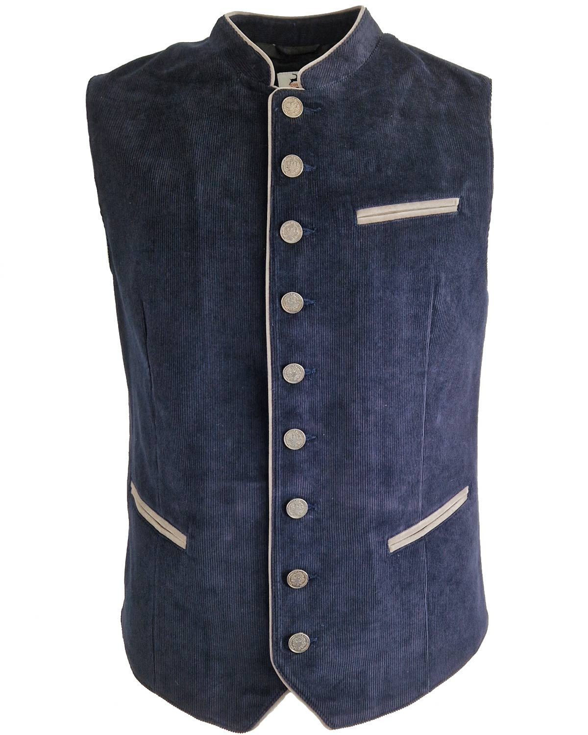 Maddox Trachtenweste Cord Trachten Weste 'Dieter', Navy günstig online kaufen