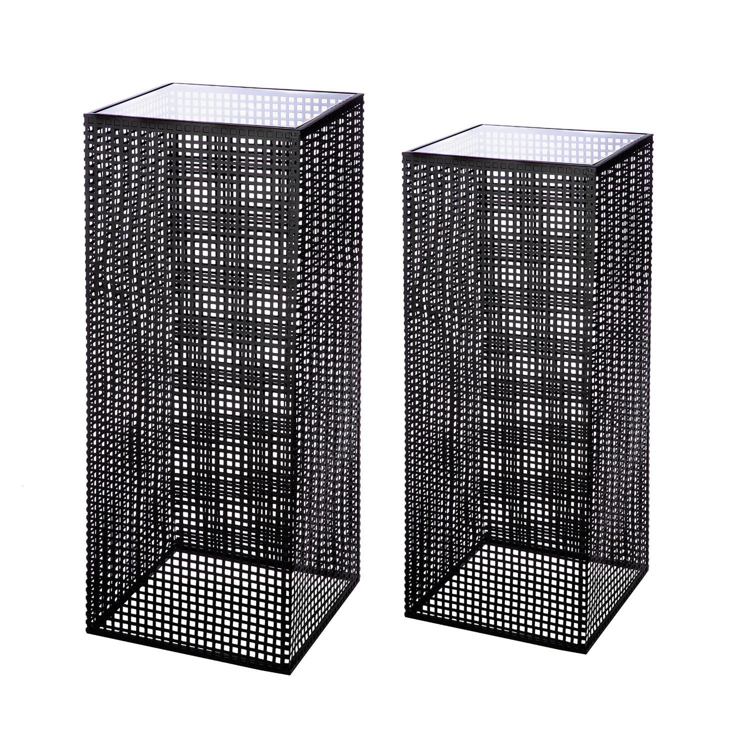 GILDE Dekosäule GILDE Säule Retino - schwarz - H. 100cm x B. 27cm x T. 27cm (1 Stück)