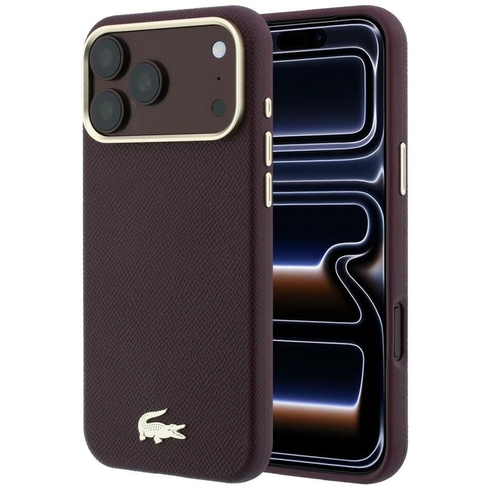 Lacoste Handyhülle iPhone 18 Pro Max / iPhone 17 Pro Max MagSafe Champs-Élysées burgundy 6,9 Zoll, Kantenschutz