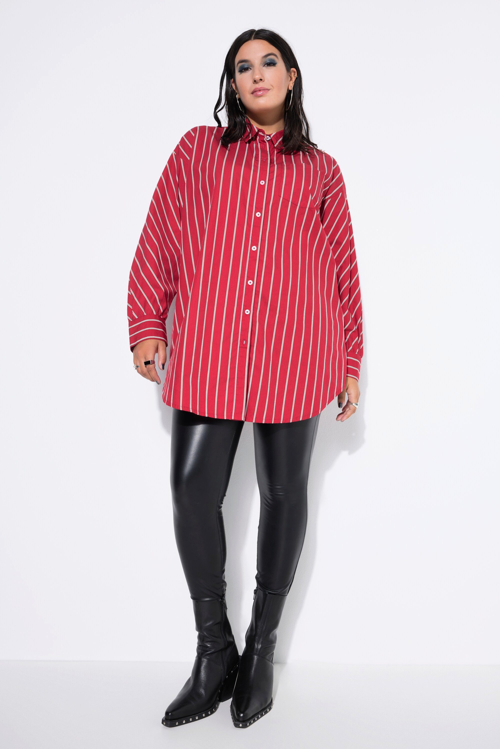 Hemdbluse Hemd oversized Streifen