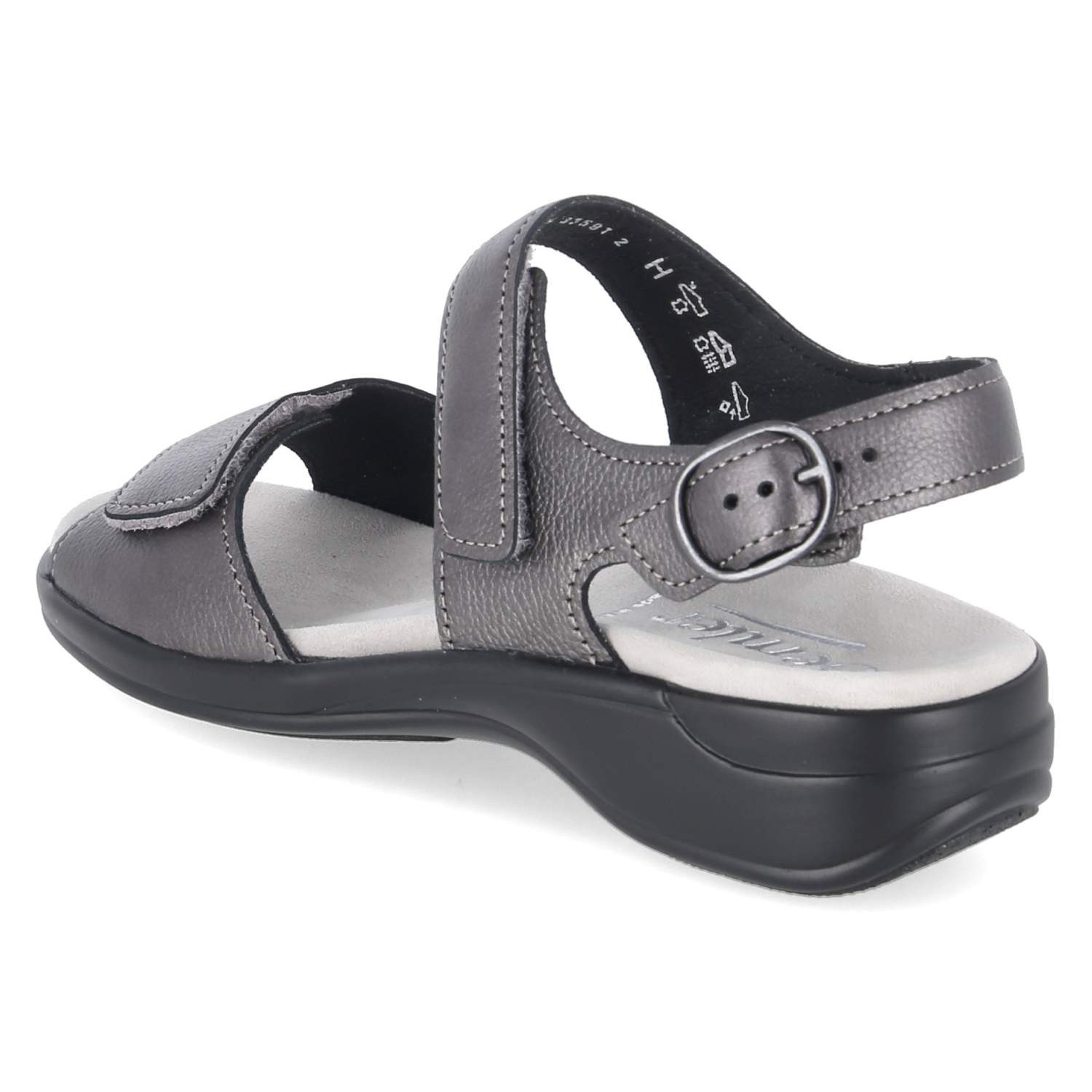 Semler Semler H1285019/037 SP Damen Glattleder grey Sandalette