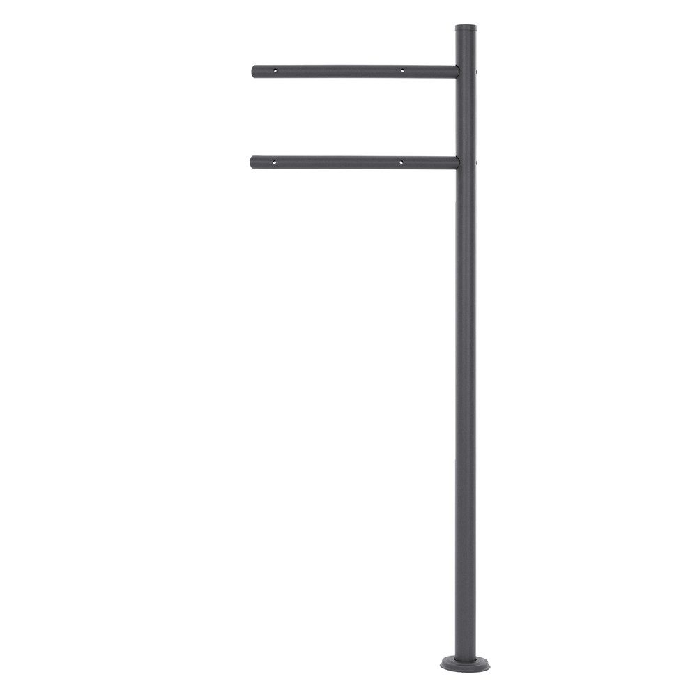 ML-DESIGN Standbriefkasten Wandbriefkasten Briefkasten Postkasten mit Zeitungsfach inkl. Standfuß, Briefkastenanlage mit Standfuß Anthrazit 120 cm Mailbox mit Pfosten