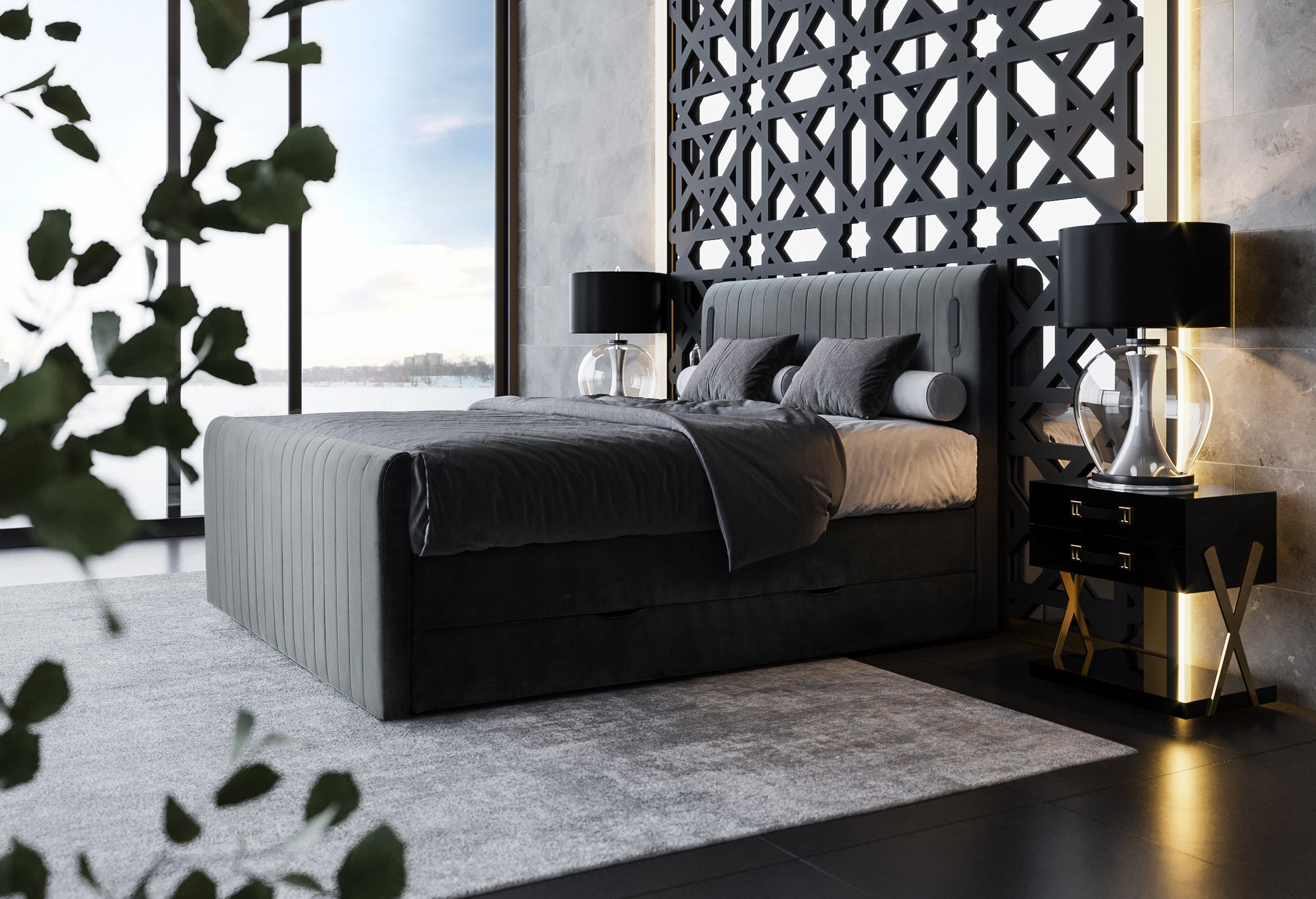 wonello Boxspringbett FLY, mit Bettkasten und günstig online kaufen
