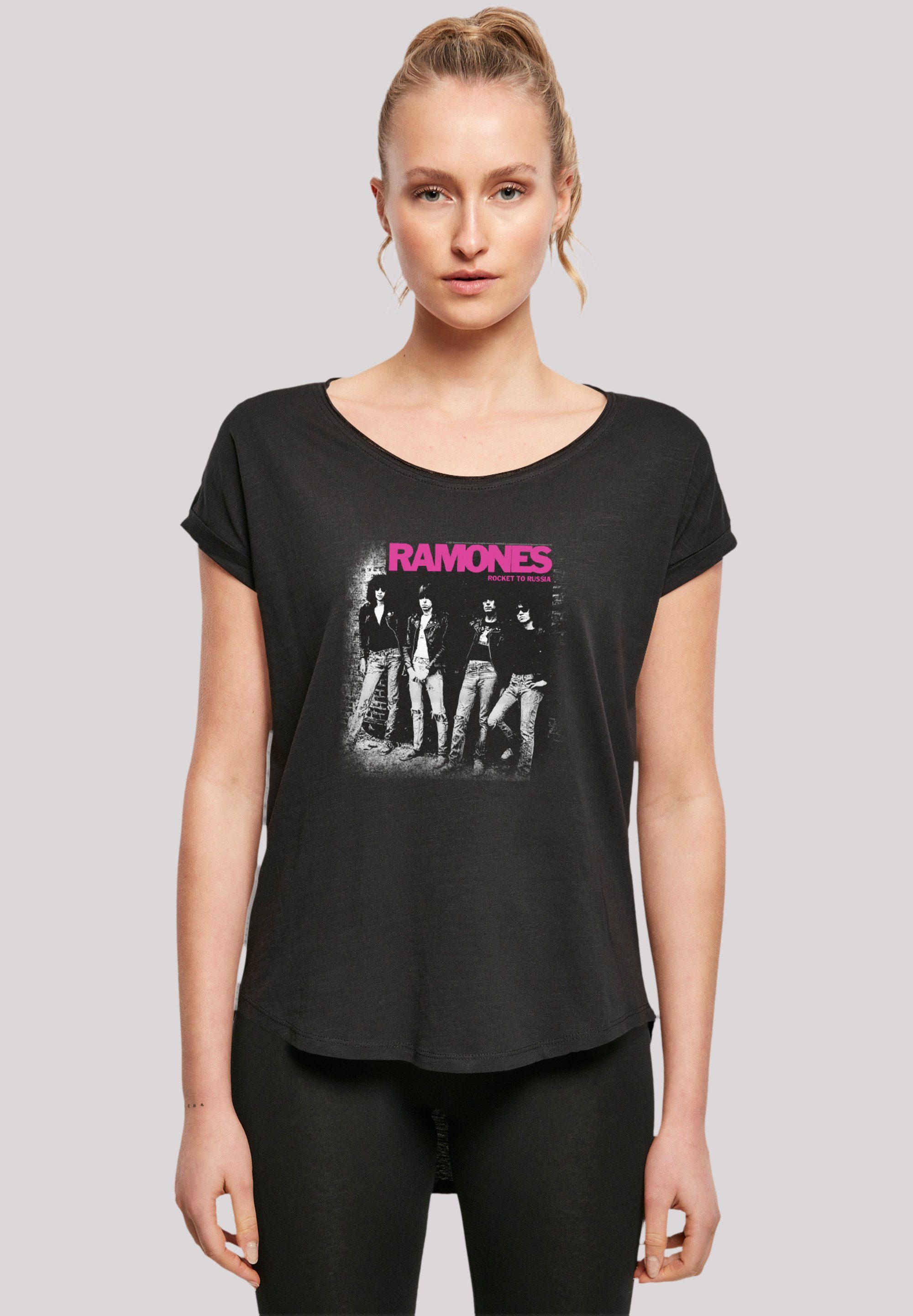 F4NT4STIC T-Shirt Ramones Qualität, Russia Faded Musik Premium Rock-Musik To Band, Band Rocket Rock