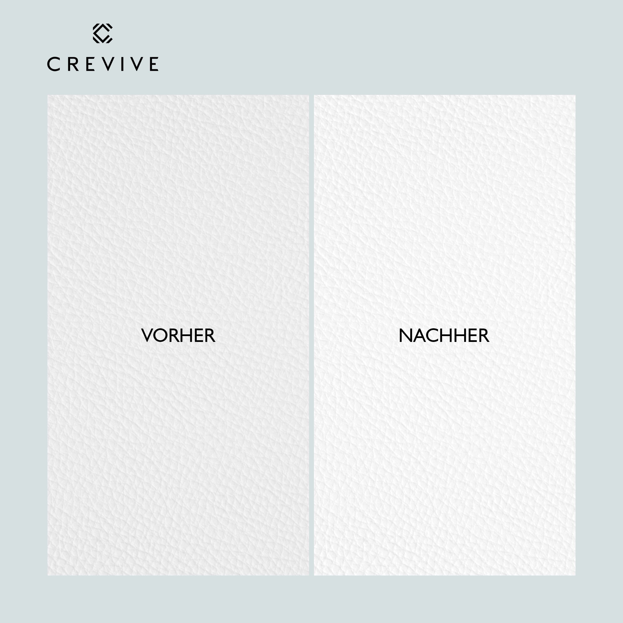 CREVIVE Lederpflege (250 ml + 1x weißes Tuch), mit ALOE VERA, Lederpflege Sofa, Lederpflege für Ledercouch, Auto