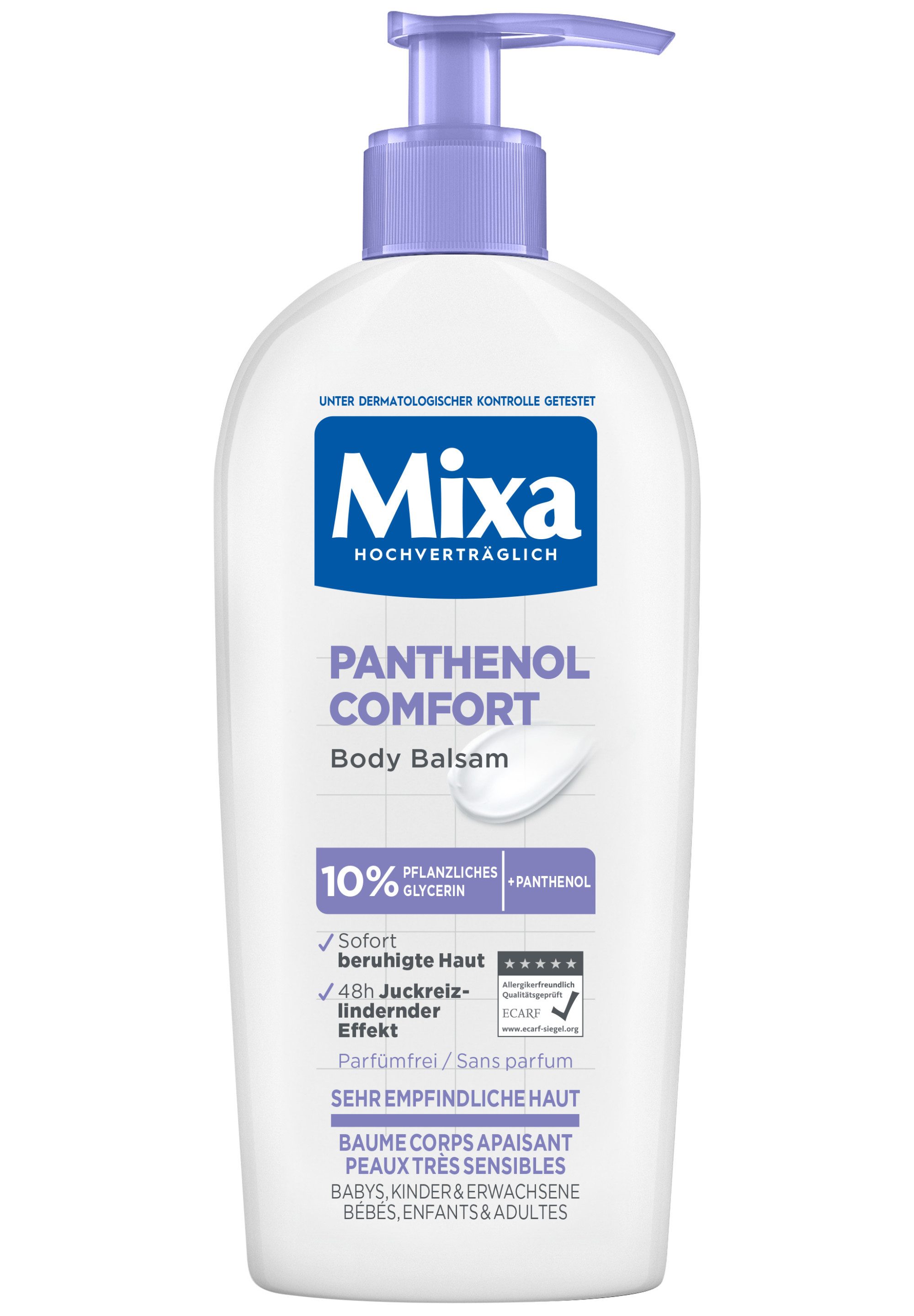 Mixa Körperbalsam MIXA PANTHENOL COMFORT BODY BALSAM, wirkt Spannungsgefühlen entgegen, beruhigende Wirkung