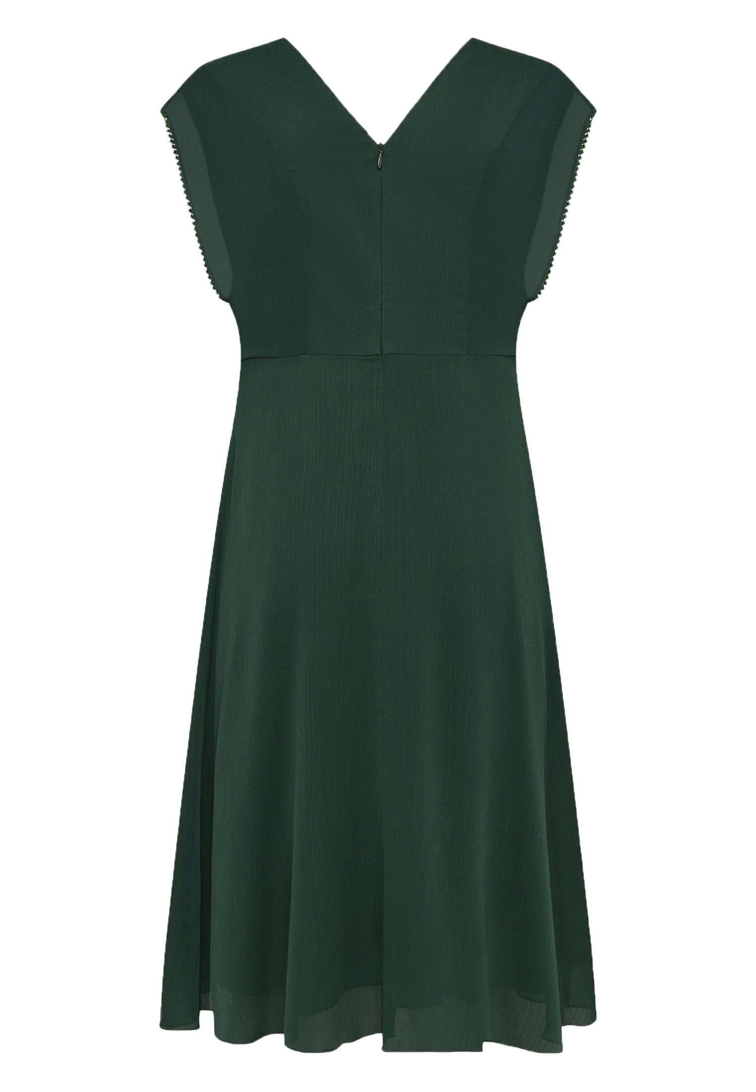 Zero Chiffonkleid Damen mit Rüschen Perlen