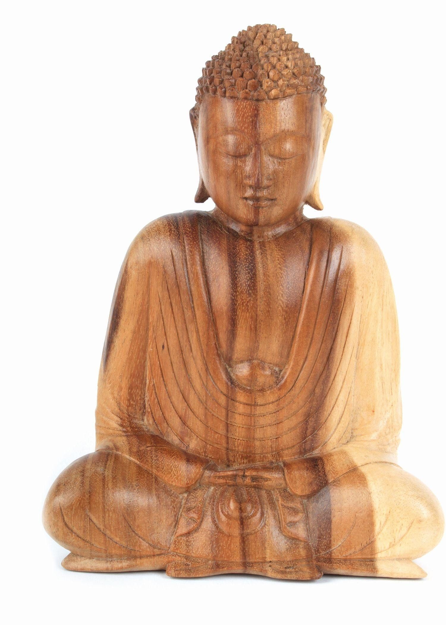 El Puente Buddhafigur Deko-Figur "Buddha Dhyana", Handmade, Fair Trade