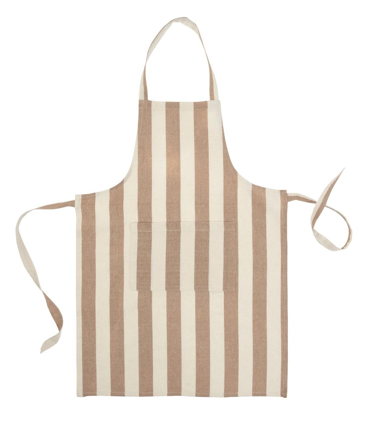 Magma Heimtex Kochschürze Schürze Grillschürze gestreift 80 cm x 35 cm Kopfschlaufe Vito, (1-tlg., 1 Stück), Aufgenähte Tasche