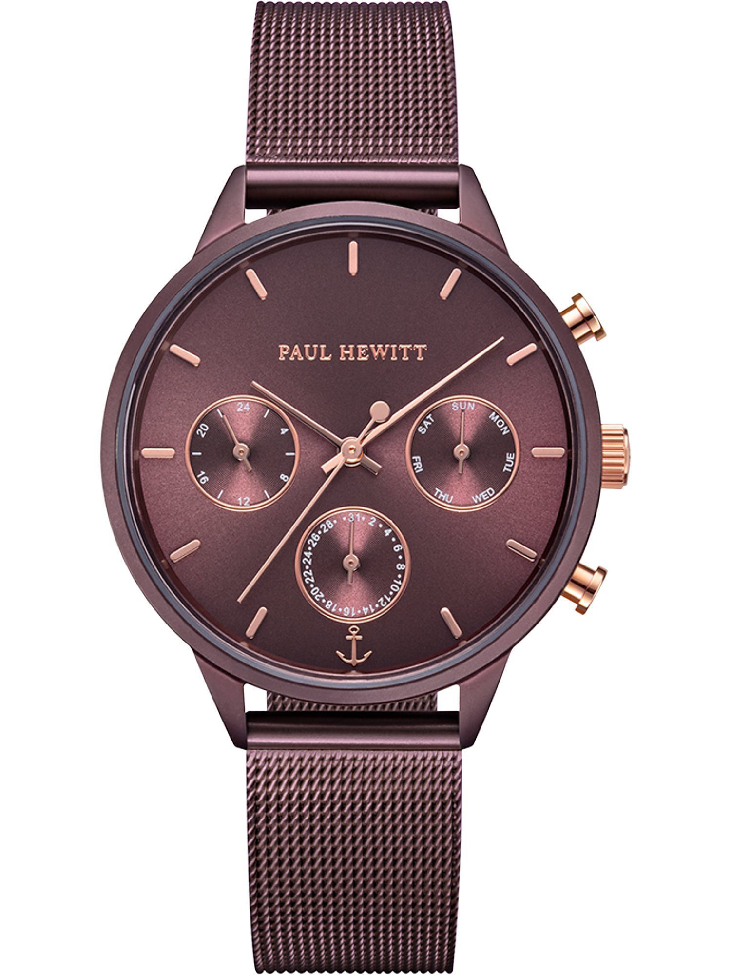 PAUL HEWITT Chronograph Paul Hewitt Uhren Analog Quarz lila