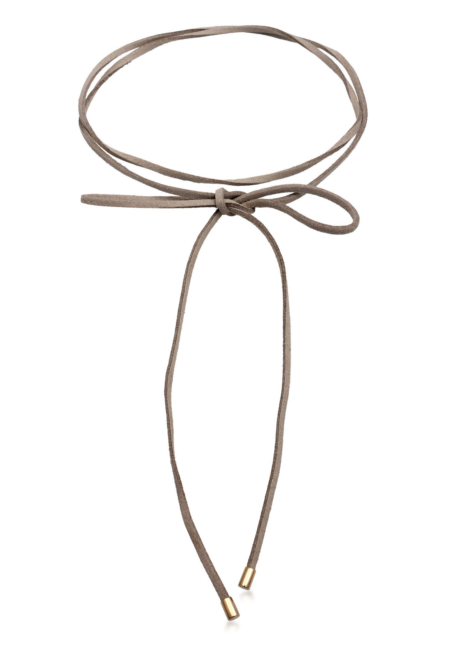 Elli Choker Choker Velour Leder Schwarz 925 Silber