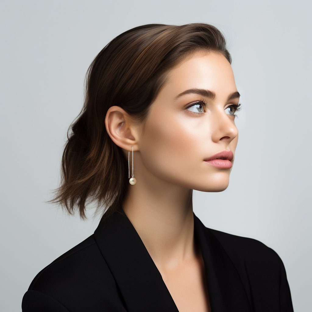 LÖB Paar Ohrhänger 925 Silber Durchzieher Ohrringe Hängend Perlen Anhänger günstig online kaufen