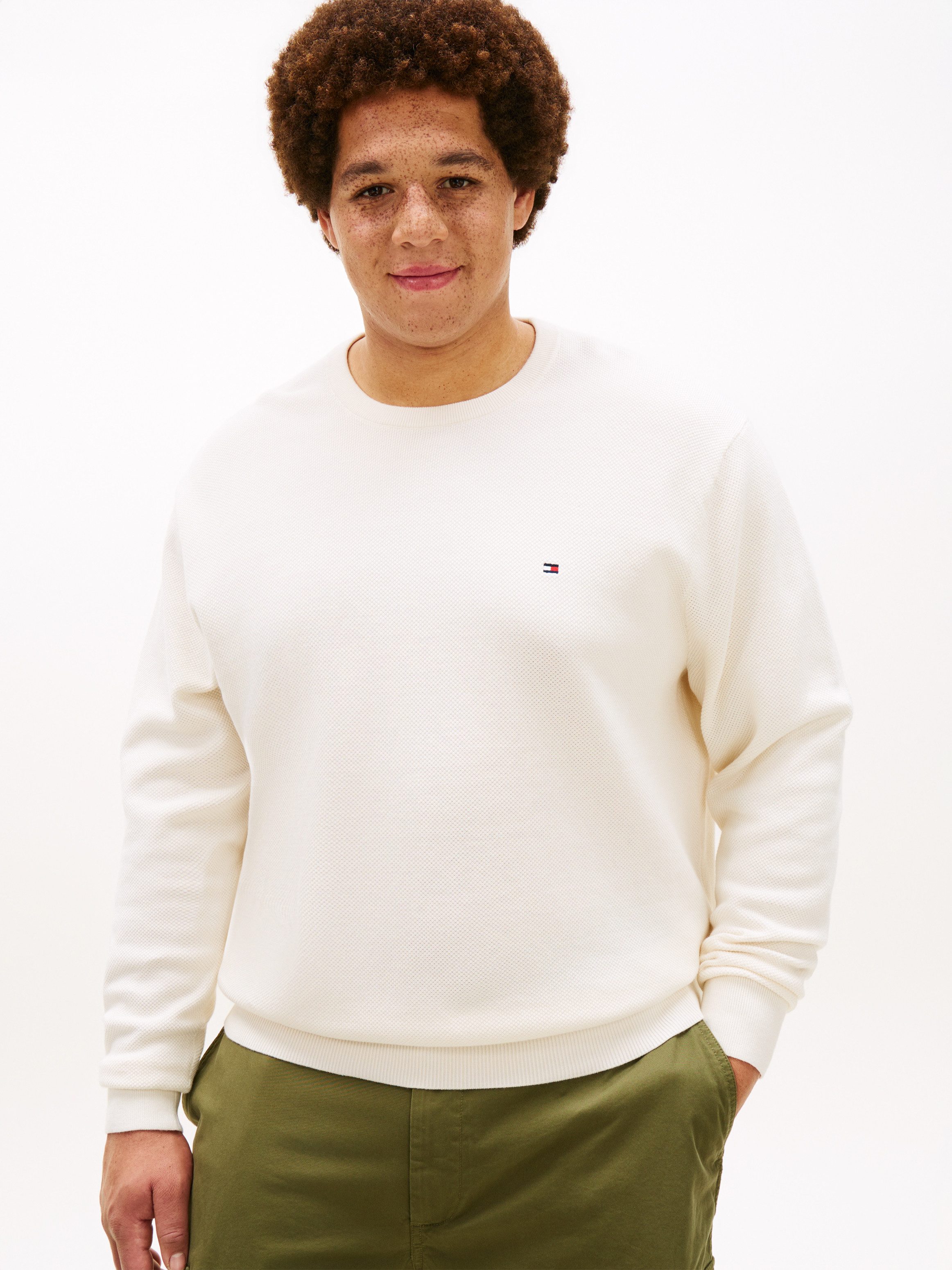 Tommy Hilfiger Big & Tall Rundhalspullover ESSENTIAL STRUCTURE CREW NECK Große Größen, regular fit