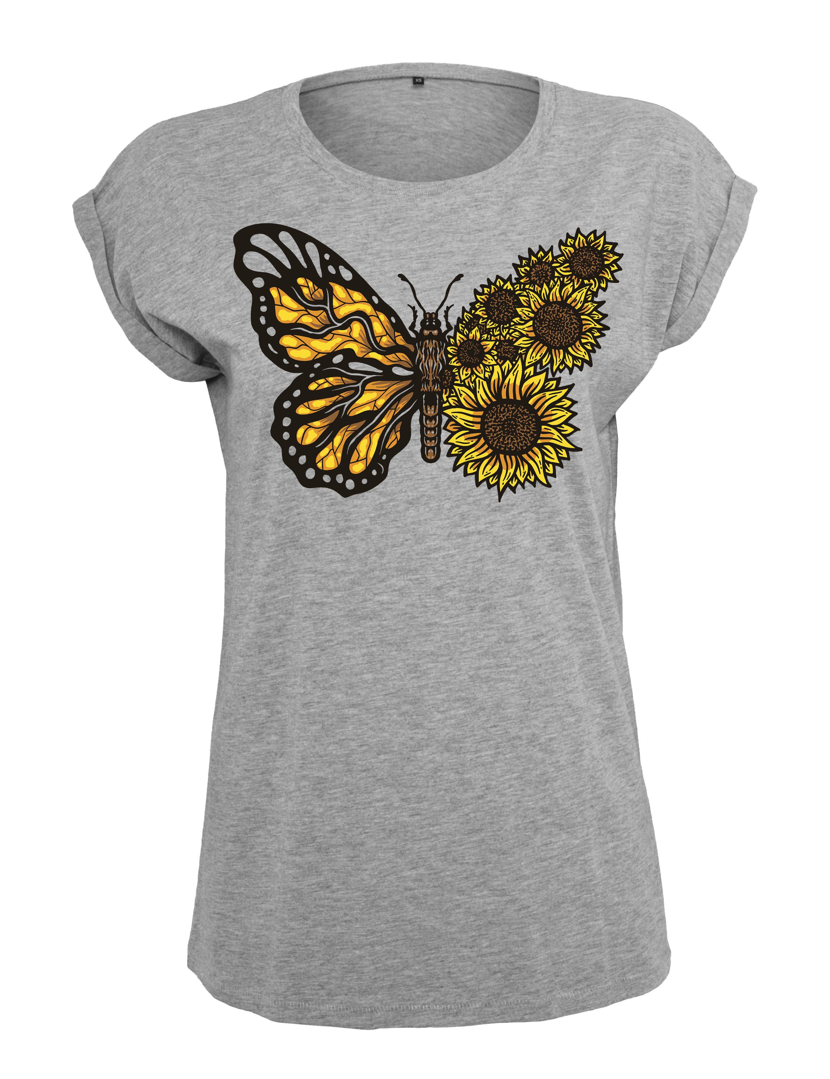Youth Designz Print-Shirt "Sunflower Schmetterling" Damen günstig online kaufen