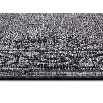 Teppich In- & Outdoor Wendeteppich Cebu Schwarz Silber, NORTHRUGS, rechteckig, Höhe: 5 mm