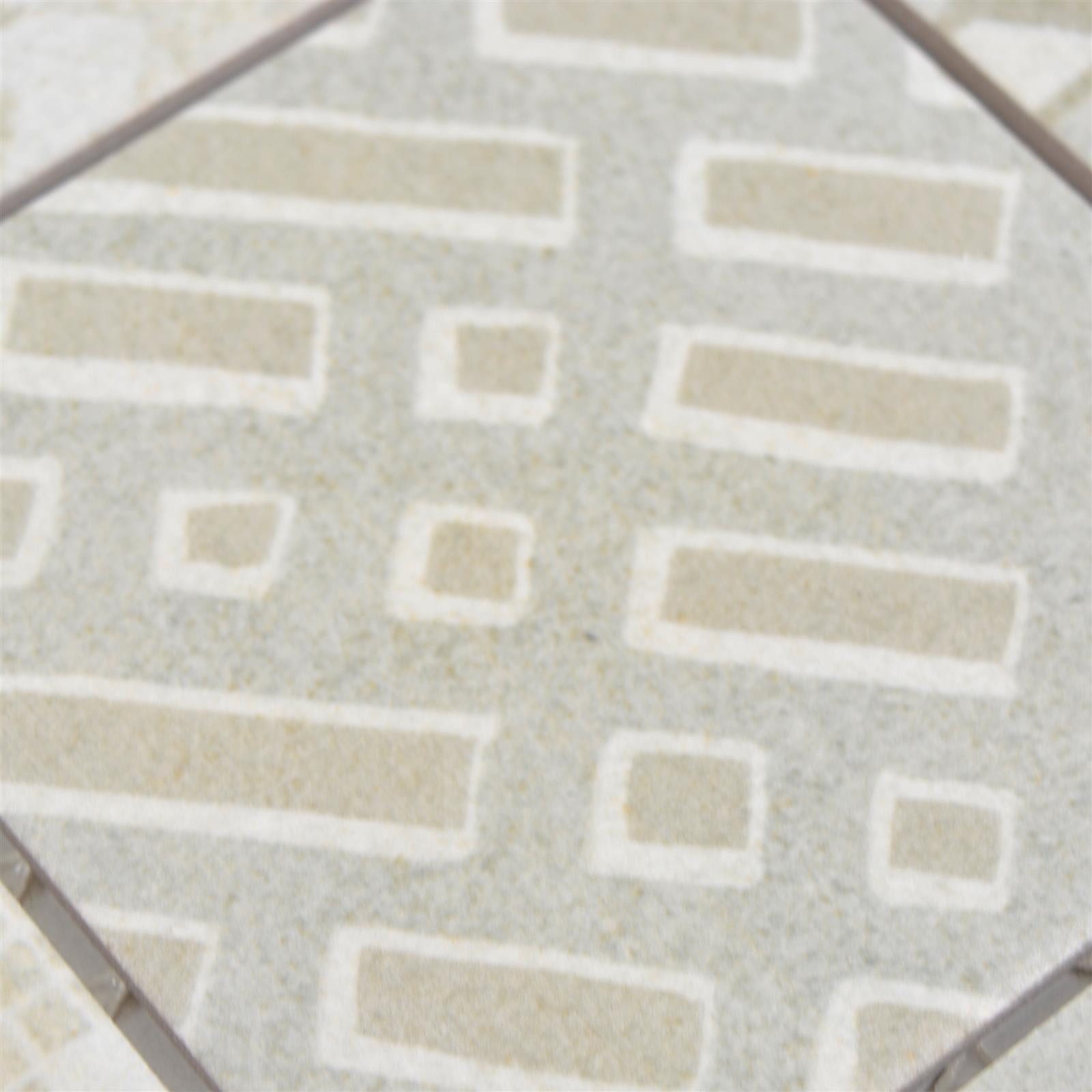 Mosafil Mosaikfliesen Keramik Mosaikfliesen Romantica Retro, Keramik 29.800x29.800, weiß, Verlegefertig auf ein Netz geklebt - Frostsicher - Wasserfest -