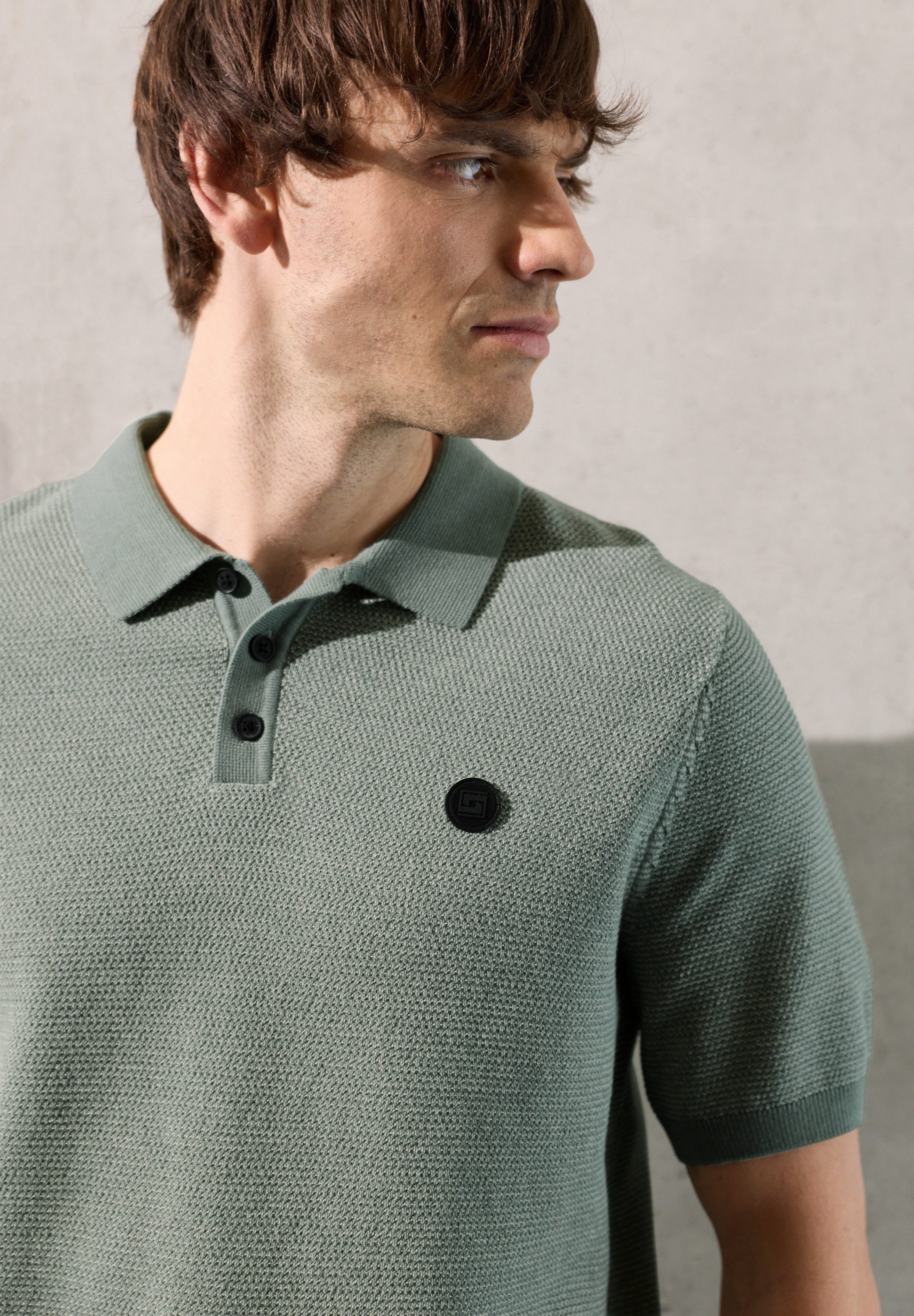 STREET ONE MEN Kurzarmpullover im soften Baumwoll-Mix