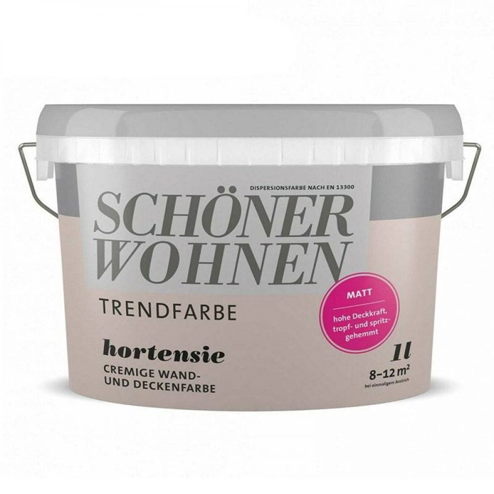 SCHÖNER WOHNEN FARBE Wandfarbe SW Trend Wandfarbe matt 1,0L hortensie
