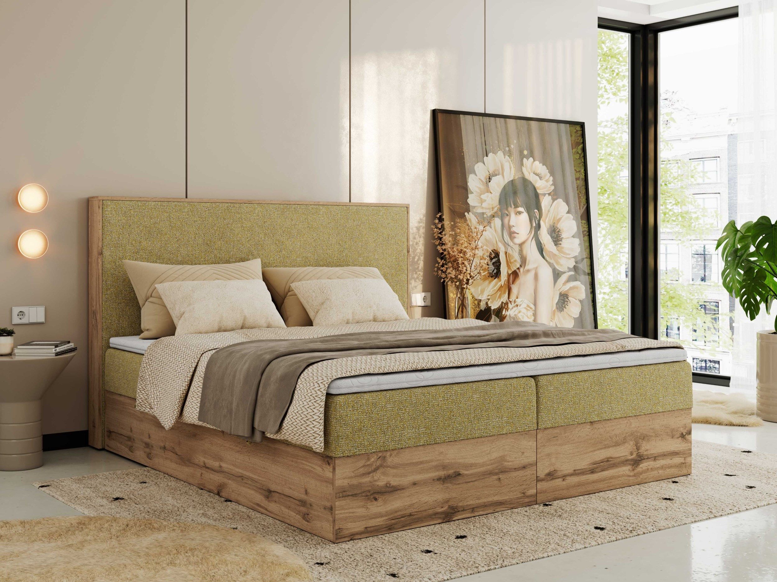 MKS MÖBEL Boxspringbett WOOD CLASSIC (Packung, günstig online kaufen