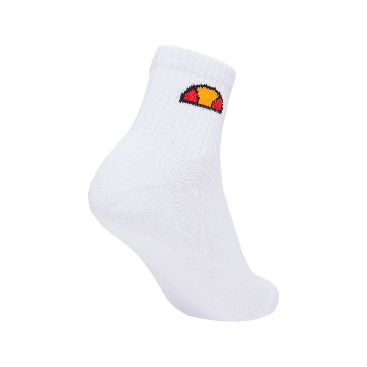 Unisex Paar Weiß 3 Socken, Ellesse Sneakersocken - Tallo, Quarter Ankle