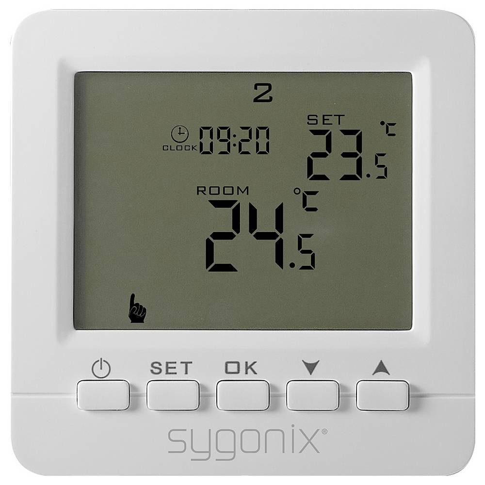 Sygonix Raumthermostat SY-6805680 SY02B05RF Funk-Raumthermostat Aufputz Wochenprogramm 1 St.