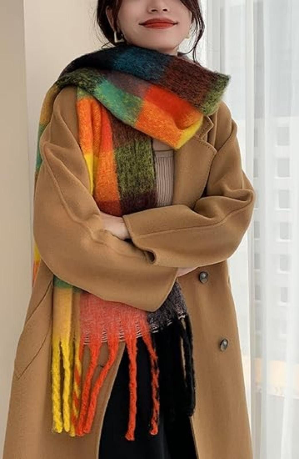 Coonoor Wollschal Damen Schal,kuschelweich Karo,Winter Schal günstig online kaufen