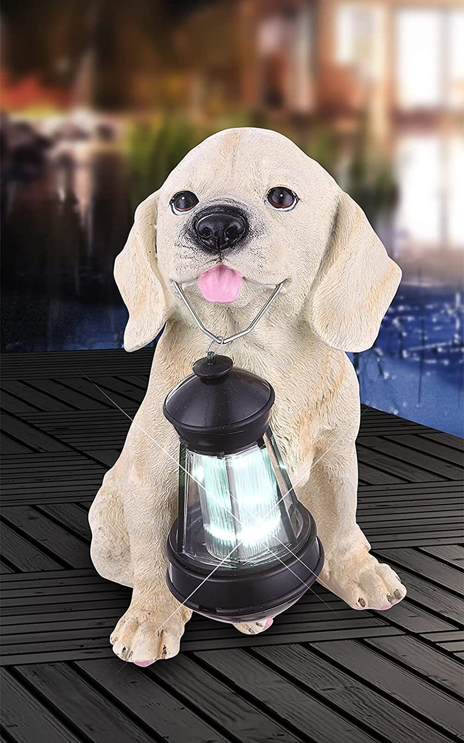 Garten Solarleuchte 2er Solarlampe Hund Set Solarleuchte Tier LED bmf-versand Außen Deko