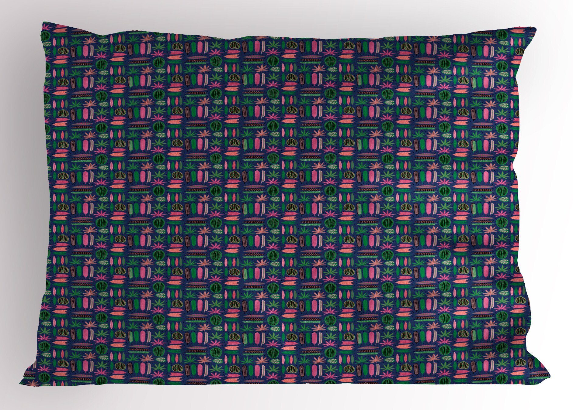 Kissenbezüge Dekorativer Abakuhaus Belaubt King Gedruckter Kissenbezug, Stück), Moderne Size (1 Standard Vibrant Blätter